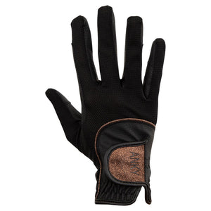 Anky – Gants Technical Mesh Noir-cuivre  | Sellerie Bucéphale