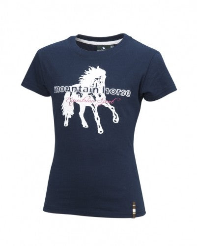 Mountain Horse – T-shirt enfant Tara Mountain Horse Rouge 10 ans  | Sellerie Bucéphale