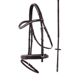 BR – Bridon Premiere Nantes Noir/Bleu Pur-Sang (Cob)  | Sellerie Bucéphale