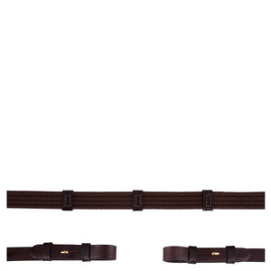 BR – Rênes en toile Marron/Doré  Sellerie Bucéphale