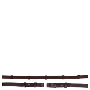 BR – Rênes en toile Marron/Argent | Sellerie Bucéphale