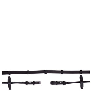 BR – Rênes en cuir rond BR Noir   | Sellerie Bucéphale