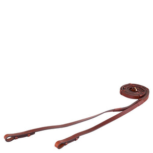 BR – Rênes hunter à arrêtoirs et crochet BR Tabac  | Sellerie Bucéphale