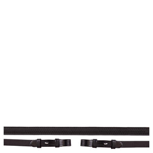 BR – Rênes caoutchouc Eventa pro grip Noir  | Sellerie Bucéphale