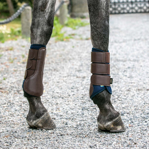 Guêtre 3D Mesh "Airflow" Back on Track Bleu sur le cheval| Sellerie Bucéphale