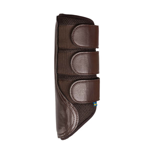 Guêtre 3D Mesh "Airflow" Back on Track Marron face arrière | Sellerie Bucéphale