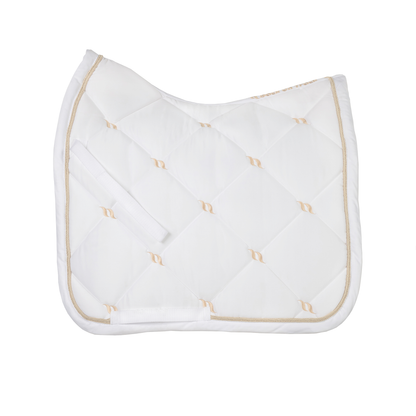Back on Track – Tapis de Selle Dressage Night Collection Blanc | Sellerie Bucéphale