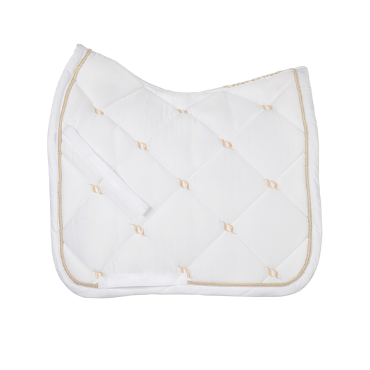 Back on Track – Tapis de Selle Dressage Night Collection Blanc | Sellerie Bucéphale