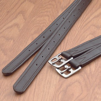 Shires – Etrivières nylon et cuir Shires Noir 135 cm  | Sellerie Bucéphale