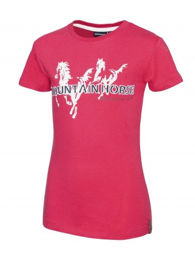 Mountain Horse – T-shirt enfant Tara Mountain Horse Rouge 10 ans  | Sellerie Bucéphale
