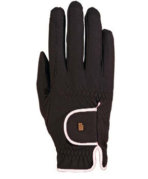 Gants Roeckl Lona coloris Noir-Blanc | Sellerie Bucéphale