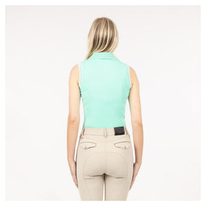 Anky – Polo sans manches Vert pâle DOS | Sellerie Bucéphale