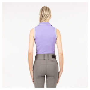 Anky – Polo sans manches Mauve dos | Sellerie Bucéphale