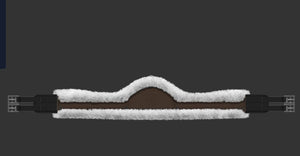 Mattès – Sangle longue asymétrique Slim-Line avec housse amovible Mattès 110cm Marron  | Sellerie Bucéphale