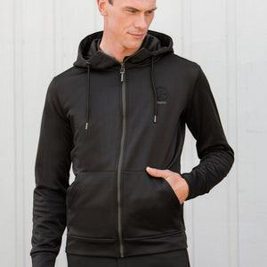 Sweat HINZ Eskadron REFLEXX 23 NOIR porté face | Sellerie Bucéphale