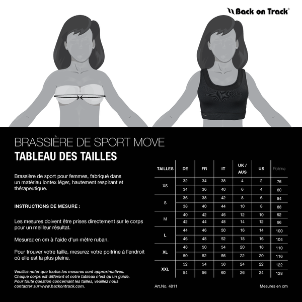 Back on Track – Brassière de sports Move Noir XXL  | Sellerie Bucéphale