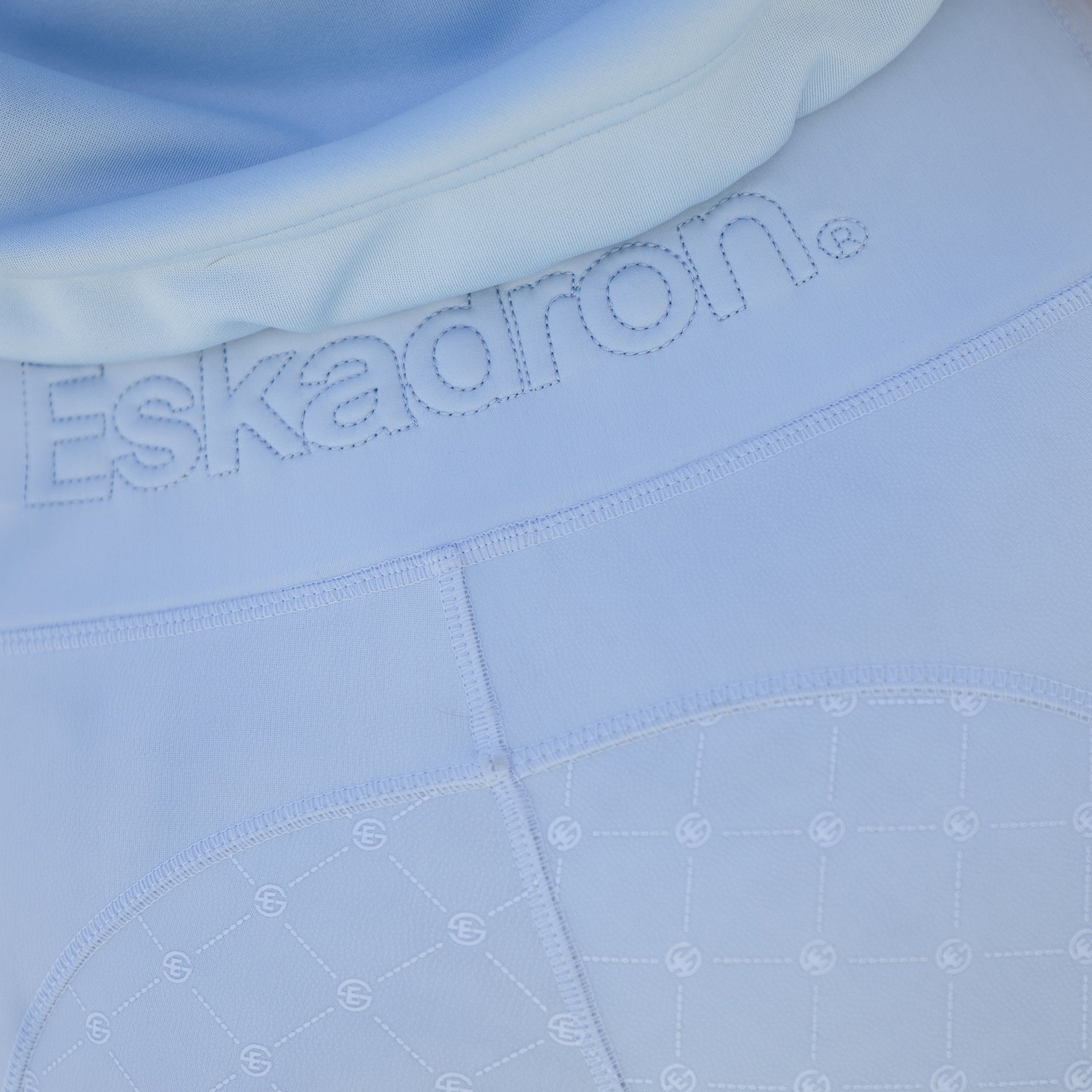 Legging PRO Eskadron REFLEXX 23 Bleu ciel (silkblue) détail logo | Sellerie Bucéphale