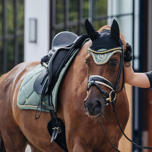Back on Track – Tapis de Selle Dressage Night Collection Vert olive | Sellerie Bucéphale