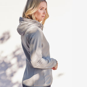 Veste polaire Pikeur Monja Moongrey portée | Sellerie Bucéphale