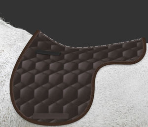 Tapis forme de selle Mattès Quilt Sheen Marron | Sellerie Bucéphale