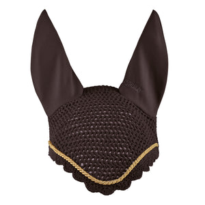 Eskadron – Bonnet chasse mouches Eskadron corde dorée Bleu nuit Poney  | Sellerie Bucéphale