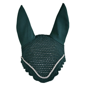 Eskadron – Bonnet chasse mouches Eskadron corde argentée Marron Poney  | Sellerie Bucéphale