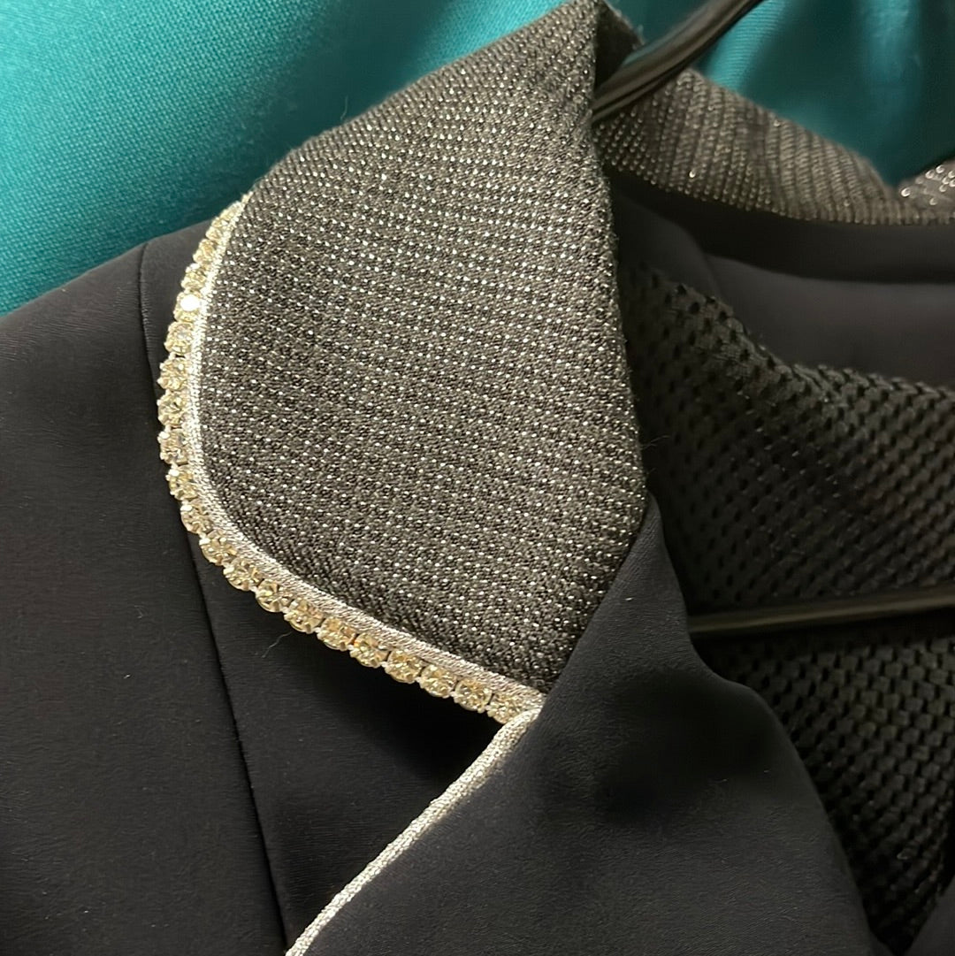 Lamantia Couture – Mini-frac Lamantia Couture femme SoftShell noir-argent strass 40   | Sellerie Bucéphale