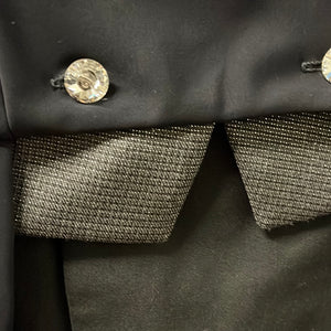 Lamantia Couture – Mini-frac Lamantia Couture femme SoftShell noir-argent strass sur-mesure   | Sellerie Bucéphale