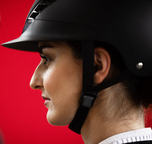 ABUS Pikeur – Casque AirLuxe SUPREME S Bleu / Rosegold  | Sellerie Bucéphale