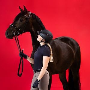 ABUS Pikeur – Casque AirLuxe SUPREME L Bleu marine  | Sellerie Bucéphale
