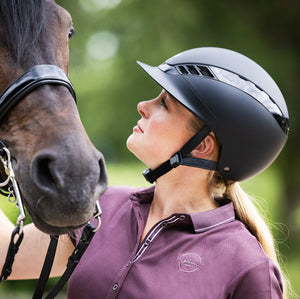 ABUS Pikeur – Casque AirLuxe PURE L Bleu marine  | Sellerie Bucéphale