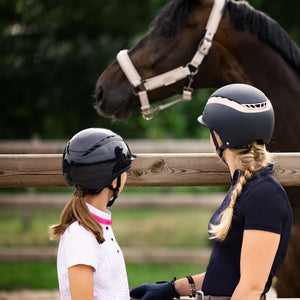 ABUS Pikeur – Casque AirDuo Shiny M Bleu marine  | Sellerie Bucéphale