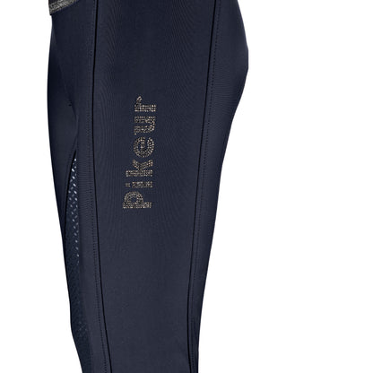 Legging PIKEUR IDA Athlesure Grip Bleu marine application strass | Sellerie Bucéphale