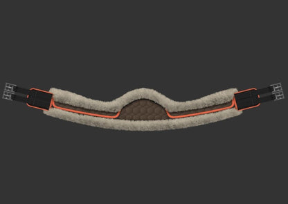 Mattès – Sangle longue Tissu coton forme demi-lune avec housse amovible Mattès 100 cm   | Sellerie Bucéphale